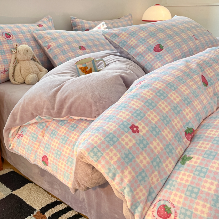 91家纺网 家纺一手货源 找家纺 （总）瑞钰 2025新款A类加厚牛奶绒印花四件套