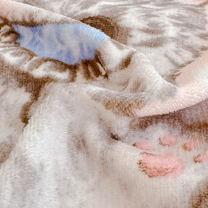 91家纺网 家纺一手货源 找家纺 瑞钰 2025新款韩版花边牛奶绒四件套 格格猫咪