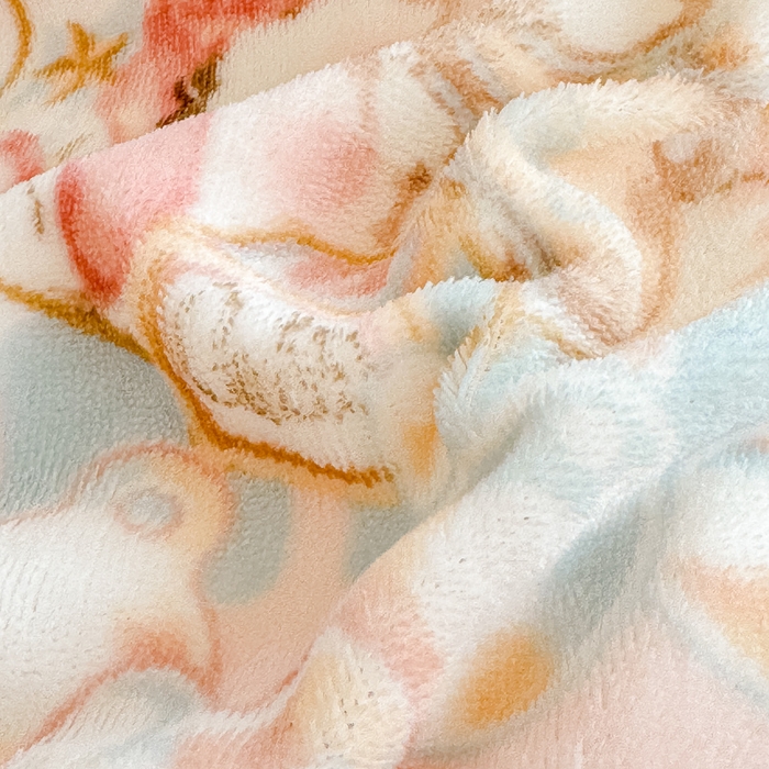 91家纺网 家纺一手货源 找家纺 瑞钰 2025新款韩版花边牛奶绒四件套 小熊来信