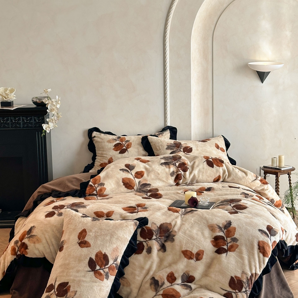 91家纺网 家纺一手货源 找家纺 （总）帝王家纺 2025冬季法式新款加厚兔毛绒牛奶绒四件套保暖珊瑚绒