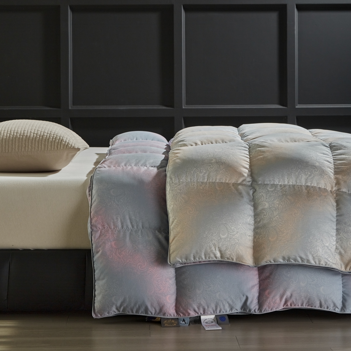 91家纺网 家纺一手货源 找家纺 暖羽屋羽绒馆 2025新款95白鸭绒被芯鸭绒被子2米春秋被双人冬被2米床品磨毛糯棉 云梦