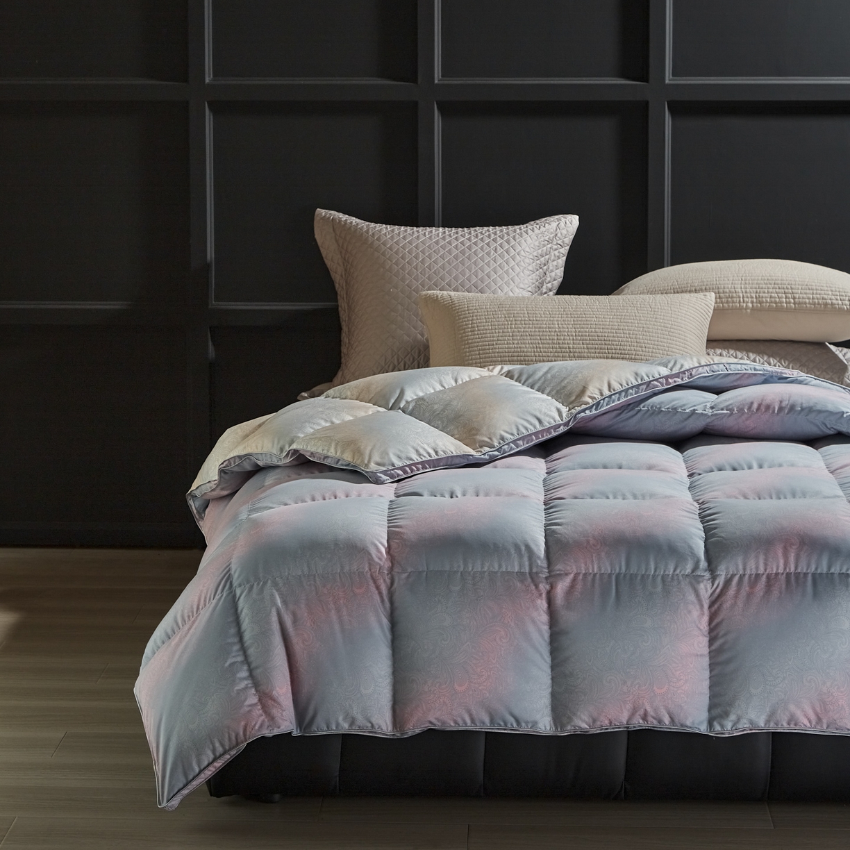 91家纺网 家纺一手货源 找家纺 暖羽屋羽绒馆 2025新款95白鸭绒被芯鸭绒被子2米春秋被双人冬被2米床品磨毛糯棉 云梦