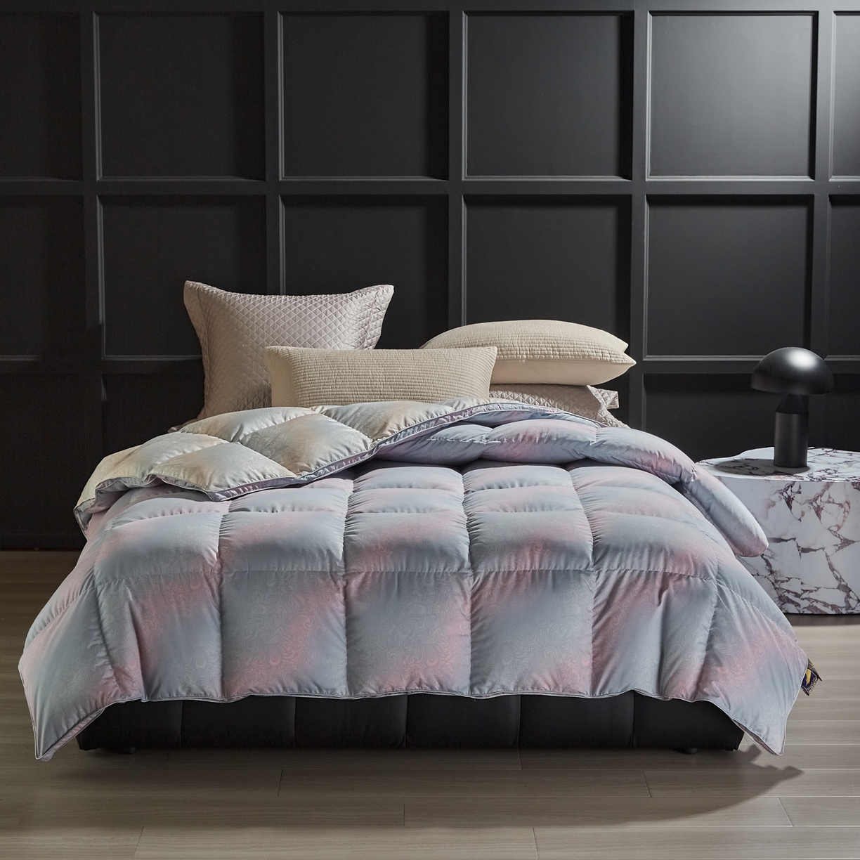 91家纺网 家纺一手货源 找家纺 暖羽屋羽绒馆 2025新款95白鸭绒被芯鸭绒被子2米春秋被双人冬被2米床品磨毛糯棉 云梦