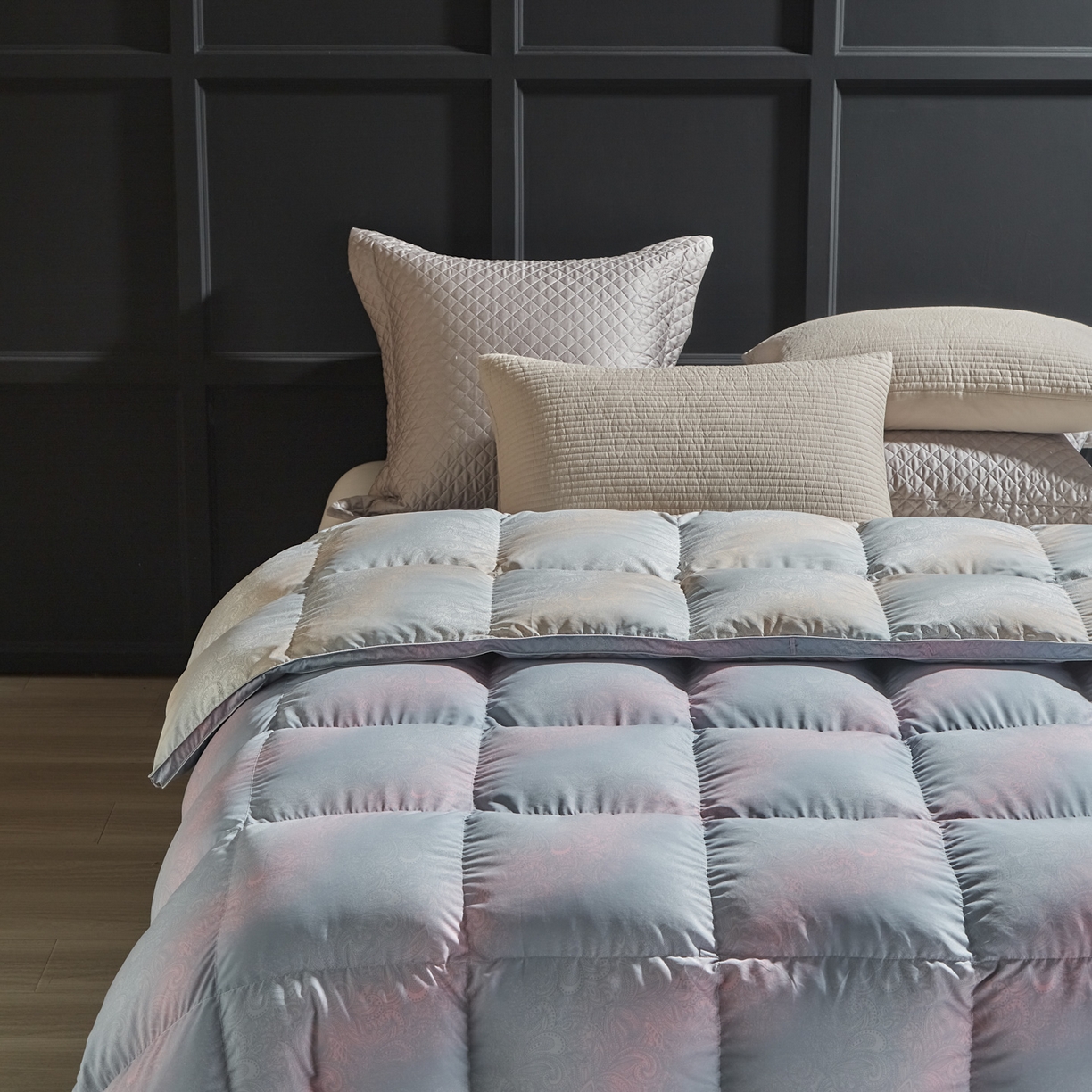 91家纺网 家纺一手货源 找家纺 暖羽屋羽绒馆 2025新款95白鸭绒被芯鸭绒被子2米春秋被双人冬被2米床品磨毛糯棉 云梦