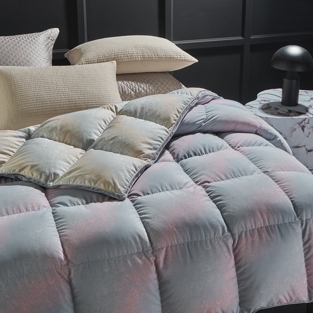 91家纺网 家纺一手货源 找家纺 暖羽屋羽绒馆 2025新款95白鸭绒被芯鸭绒被子2米春秋被双人冬被2米床品磨毛糯棉 云梦