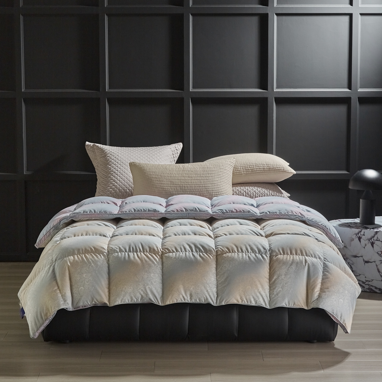 暖羽屋羽绒馆 2025新款95白鸭绒被芯鸭绒被子2米春秋被双人冬被2米床品磨毛糯棉 云梦反面