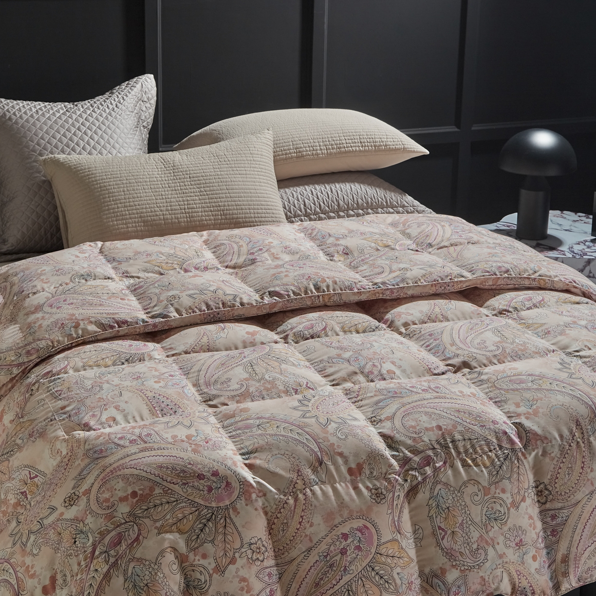 91家纺网 家纺一手货源 找家纺 暖羽屋羽绒馆 2025新款95白鸭绒被芯鸭绒被子2米春秋被双人冬被2米床品磨毛糯棉 云端