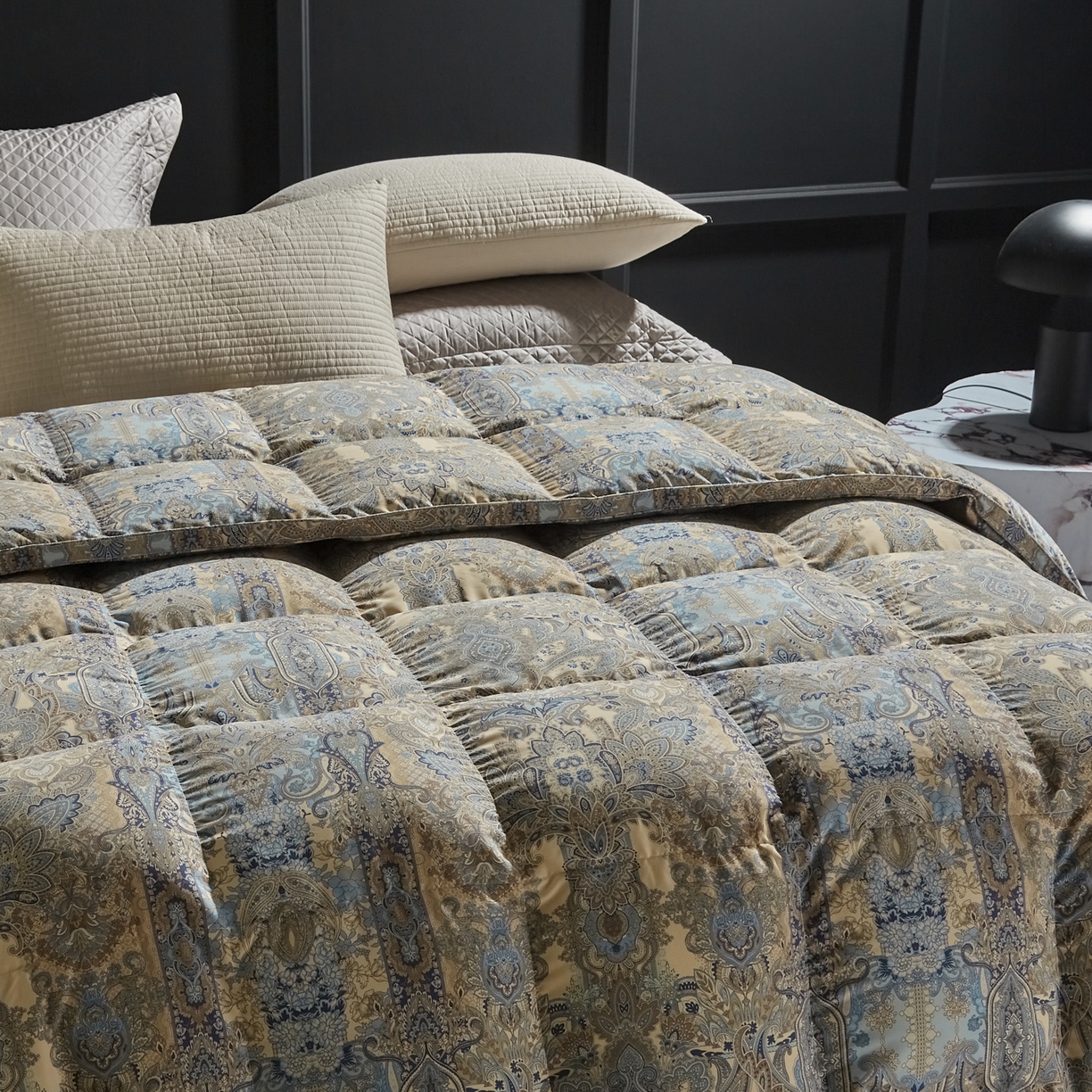 91家纺网 家纺一手货源 找家纺 暖羽屋羽绒馆 2025新款95白鸭绒被芯鸭绒被子2米春秋被双人冬被2米床品磨毛糯棉 初晴