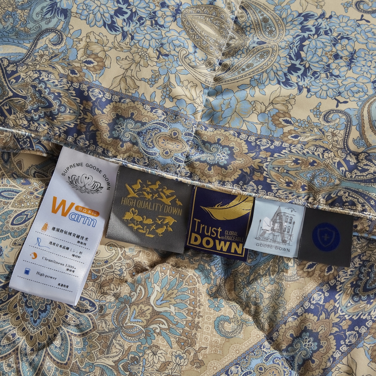 91家纺网 家纺一手货源 找家纺 暖羽屋羽绒馆 2025新款95白鸭绒被芯鸭绒被子2米春秋被双人冬被2米床品磨毛糯棉 初晴