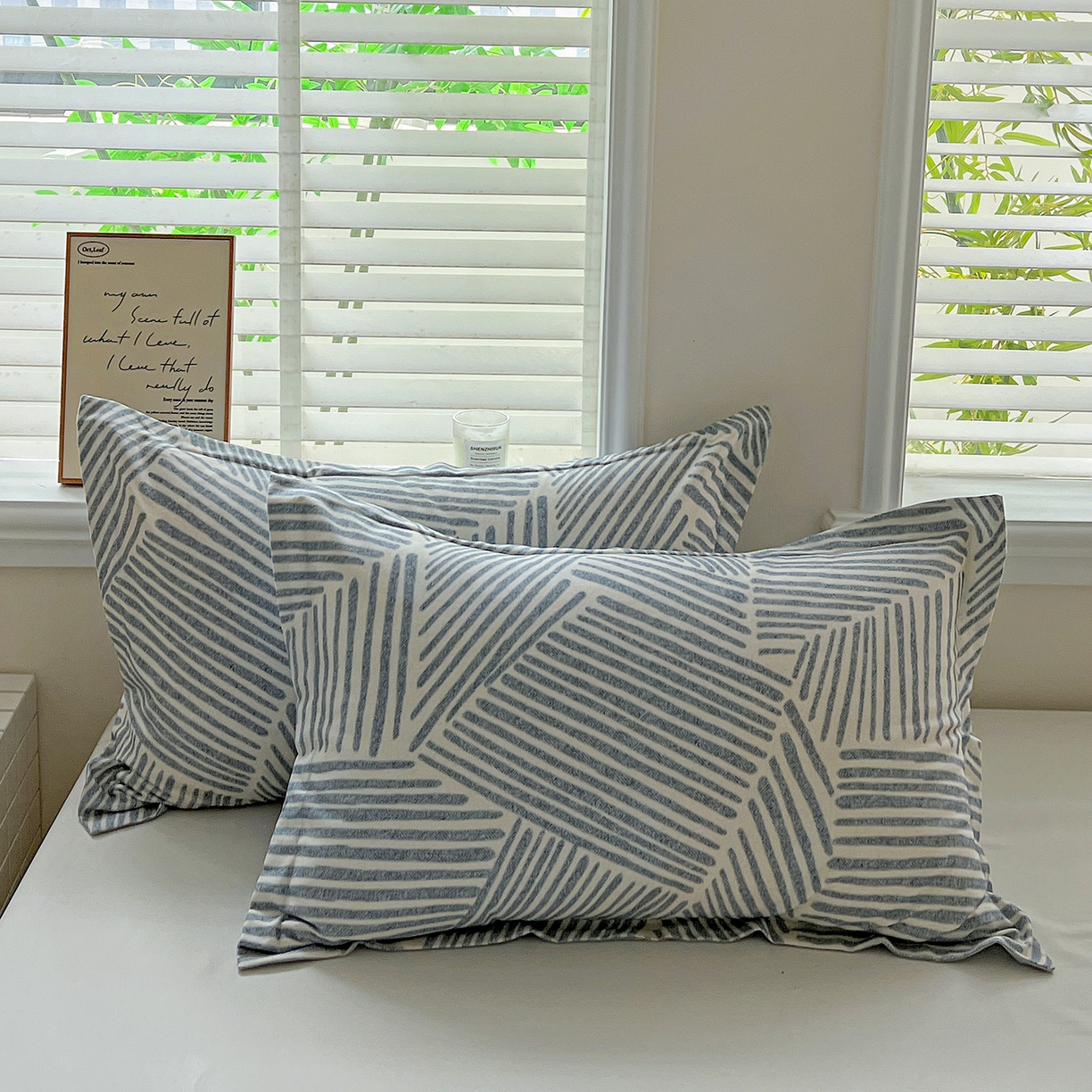 91家纺网 家纺一手货源 找家纺 （总）依庭 2025新款高克重全棉纯棉磨毛印花单枕套