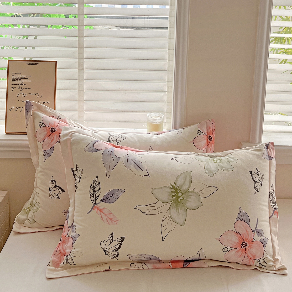 91家纺网 家纺一手货源 找家纺 （总）依庭 2025新款高克重全棉纯棉磨毛印花单枕套