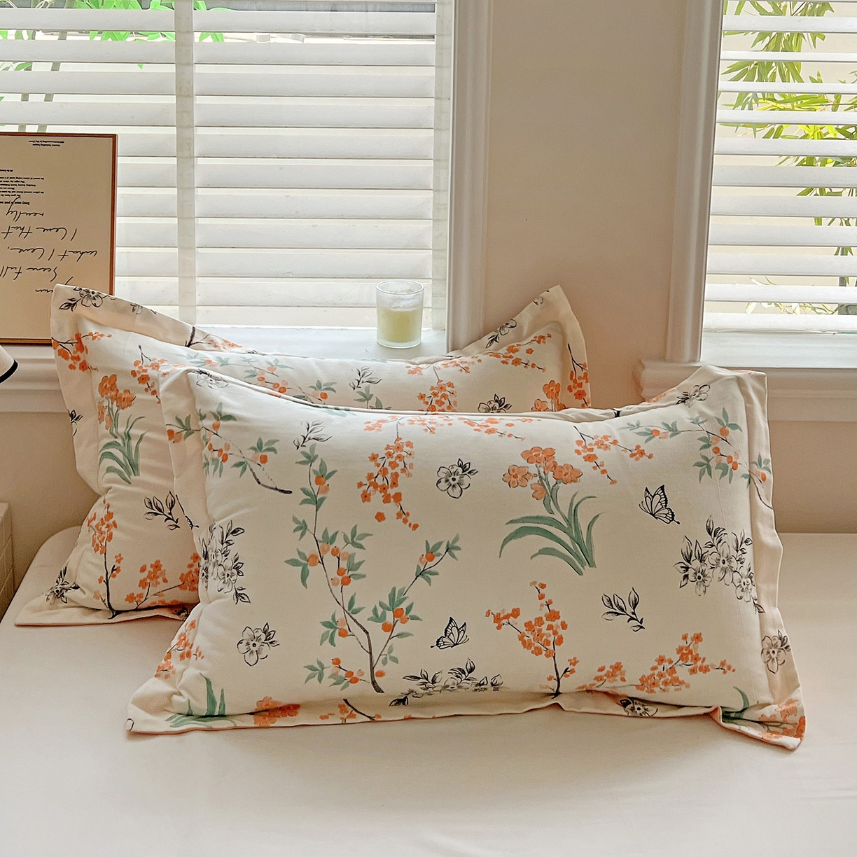 91家纺网 家纺一手货源 找家纺 （总）依庭 2025新款高克重全棉纯棉磨毛印花单枕套