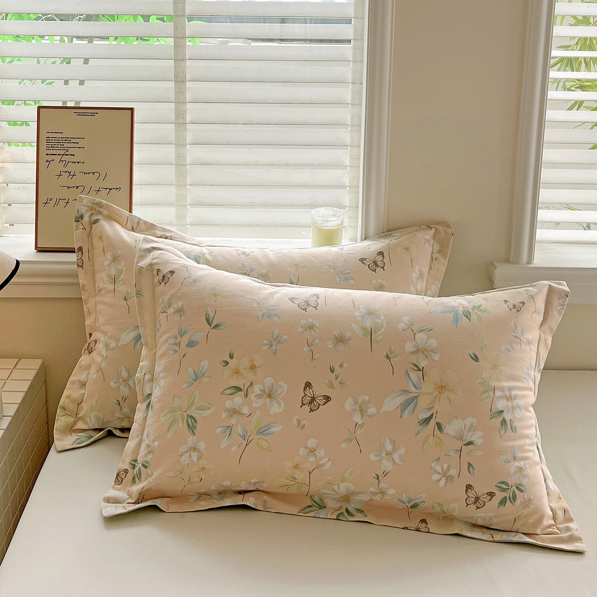 91家纺网 家纺一手货源 找家纺 （总）依庭 2025新款高克重全棉纯棉磨毛印花单枕套