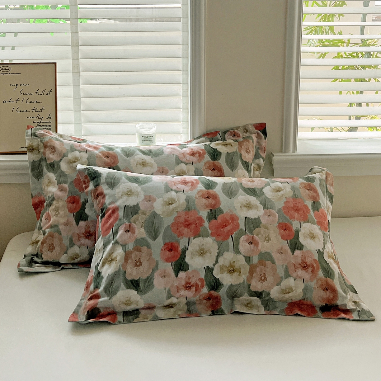 91家纺网 家纺一手货源 找家纺 （总）依庭 2025新款高克重全棉纯棉磨毛印花单枕套