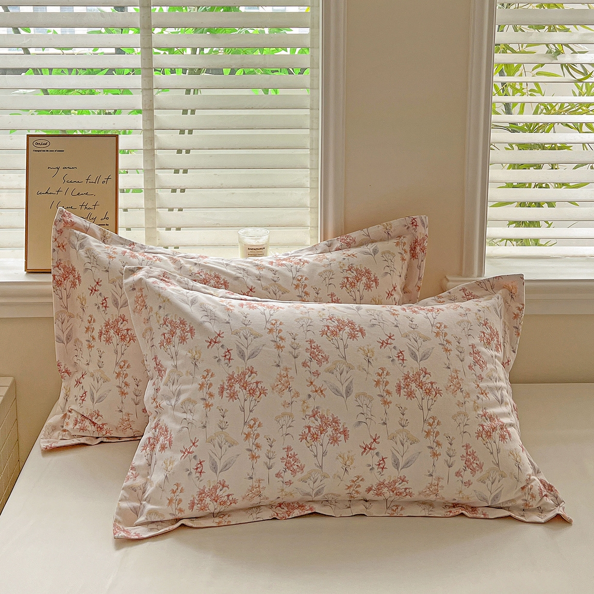 91家纺网 家纺一手货源 找家纺 （总）依庭 2025新款高克重全棉纯棉磨毛印花单枕套