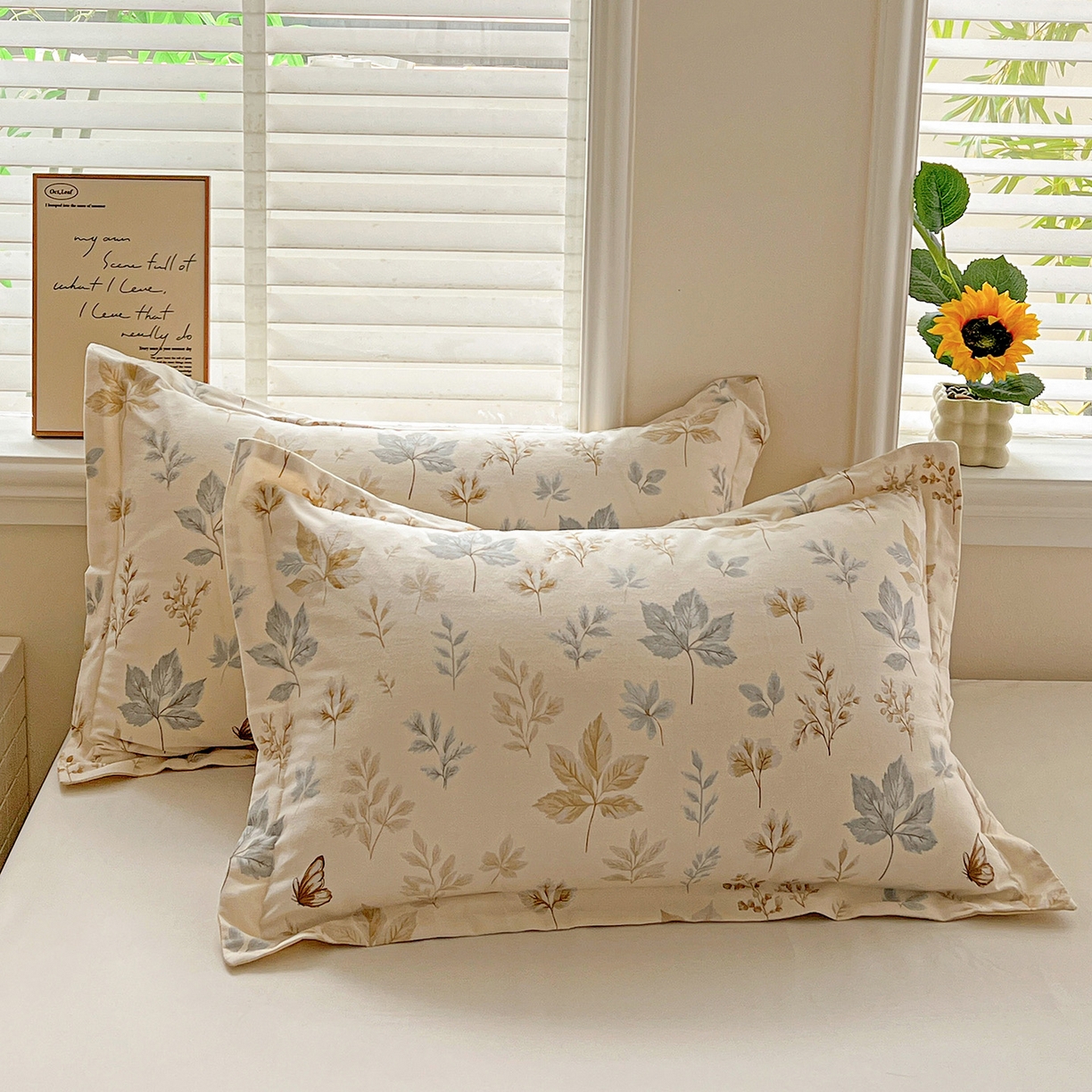 91家纺网 家纺一手货源 找家纺 （总）依庭 2025新款高克重全棉纯棉磨毛印花单枕套