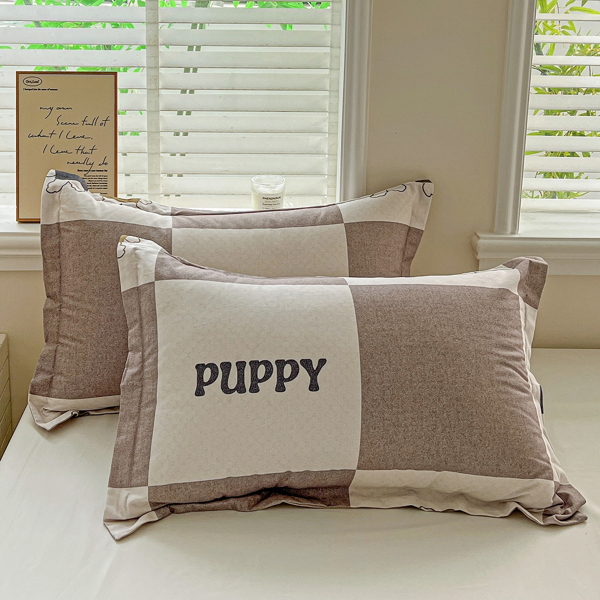 91家纺网 家纺一手货源 找家纺 （总）依庭 2025新款高克重全棉纯棉磨毛印花单枕套