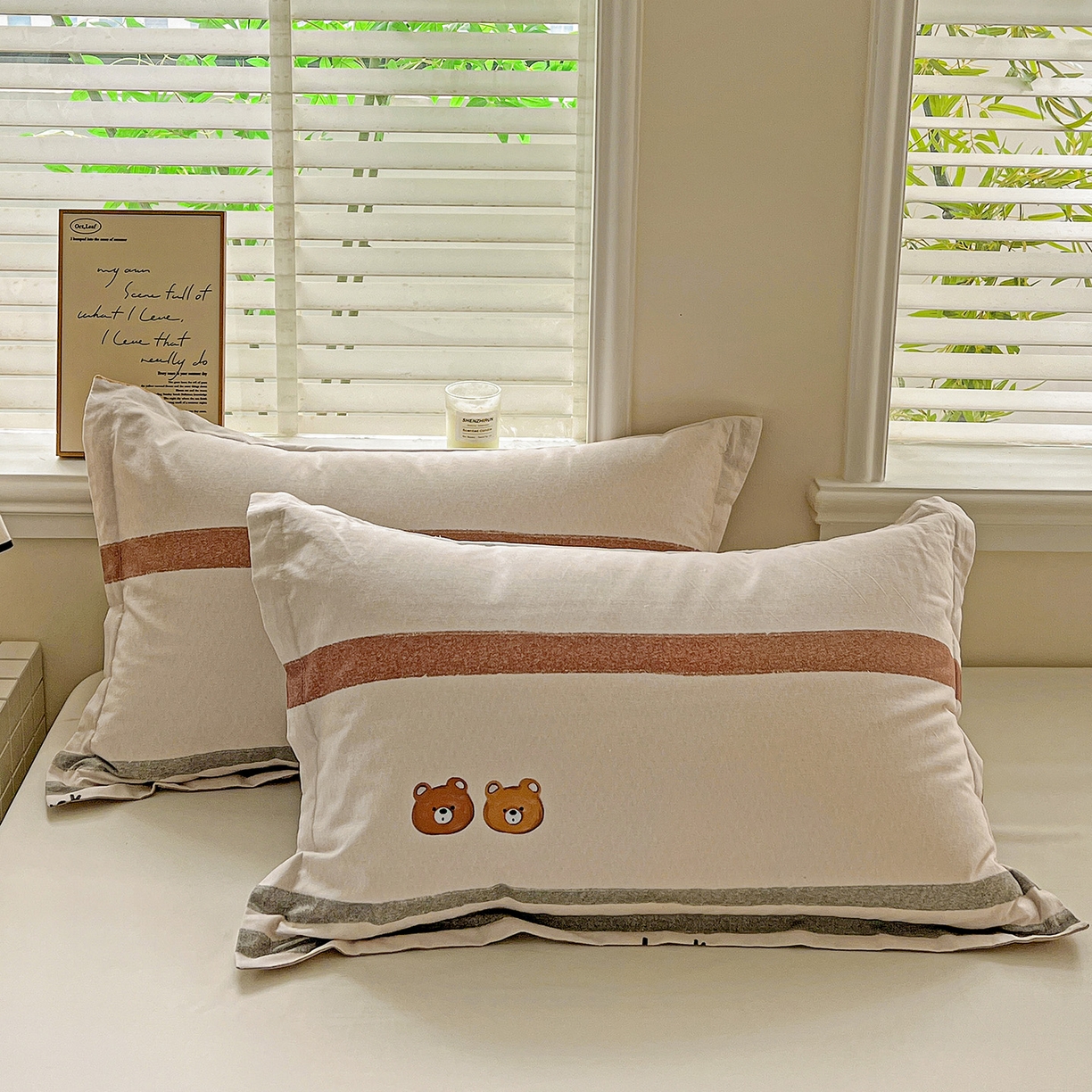 91家纺网 家纺一手货源 找家纺 （总）依庭 2025新款高克重全棉纯棉磨毛印花单枕套