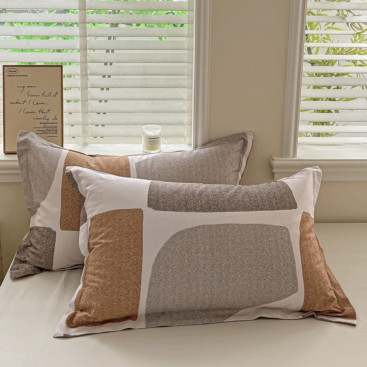 91家纺网 家纺一手货源 找家纺 （总）依庭 2025新款高克重全棉纯棉磨毛印花单枕套