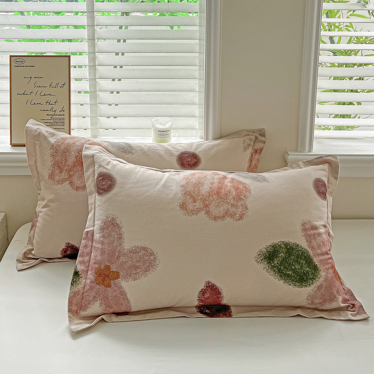 91家纺网 家纺一手货源 找家纺 （总）依庭 2025新款高克重全棉纯棉磨毛印花单枕套