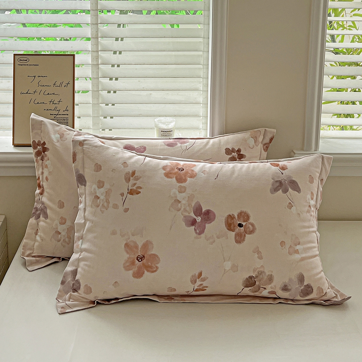 91家纺网 家纺一手货源 找家纺 （总）依庭 2025新款高克重全棉纯棉磨毛印花单枕套