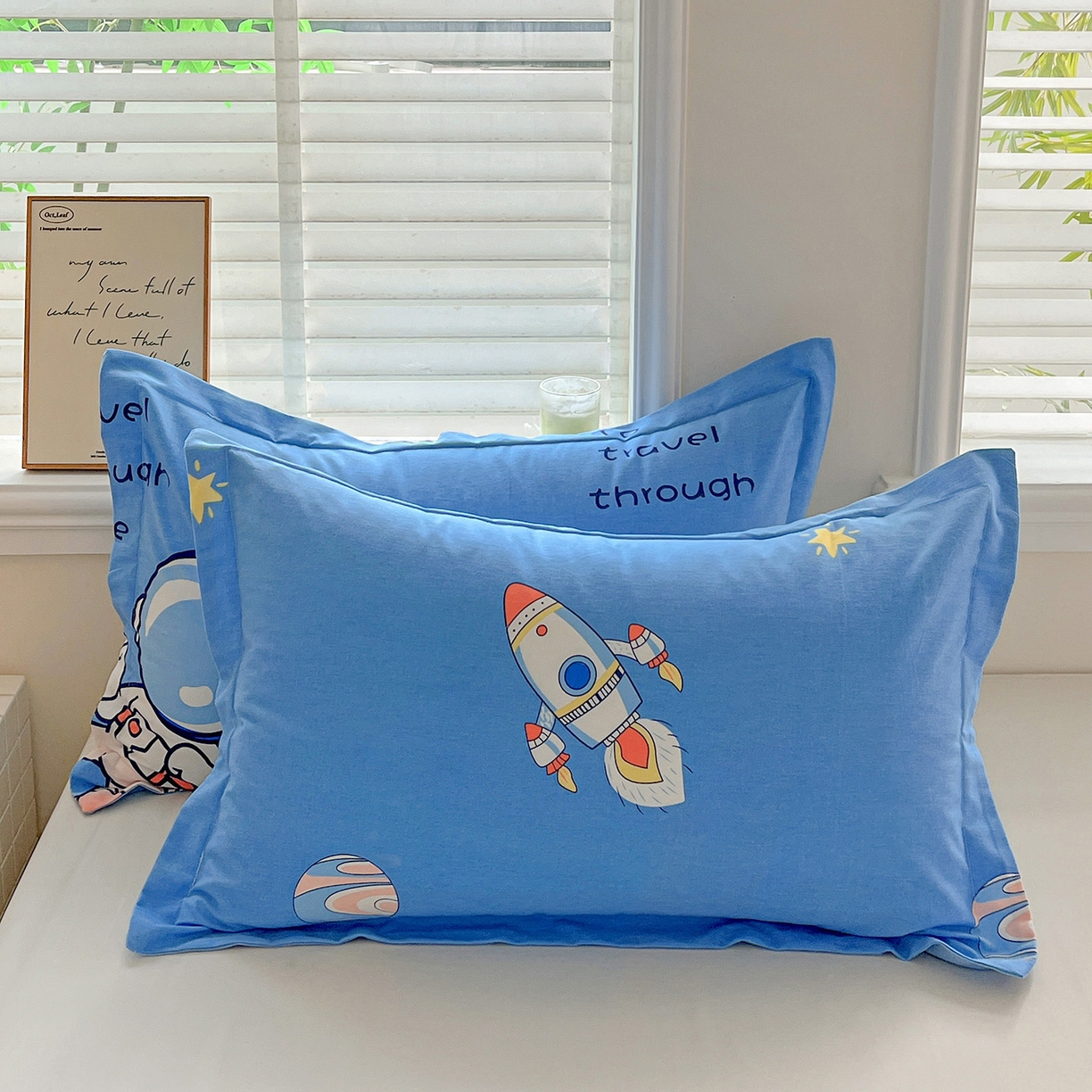 91家纺网 家纺一手货源 找家纺 （总）依庭 2025新款高克重全棉纯棉磨毛印花单枕套