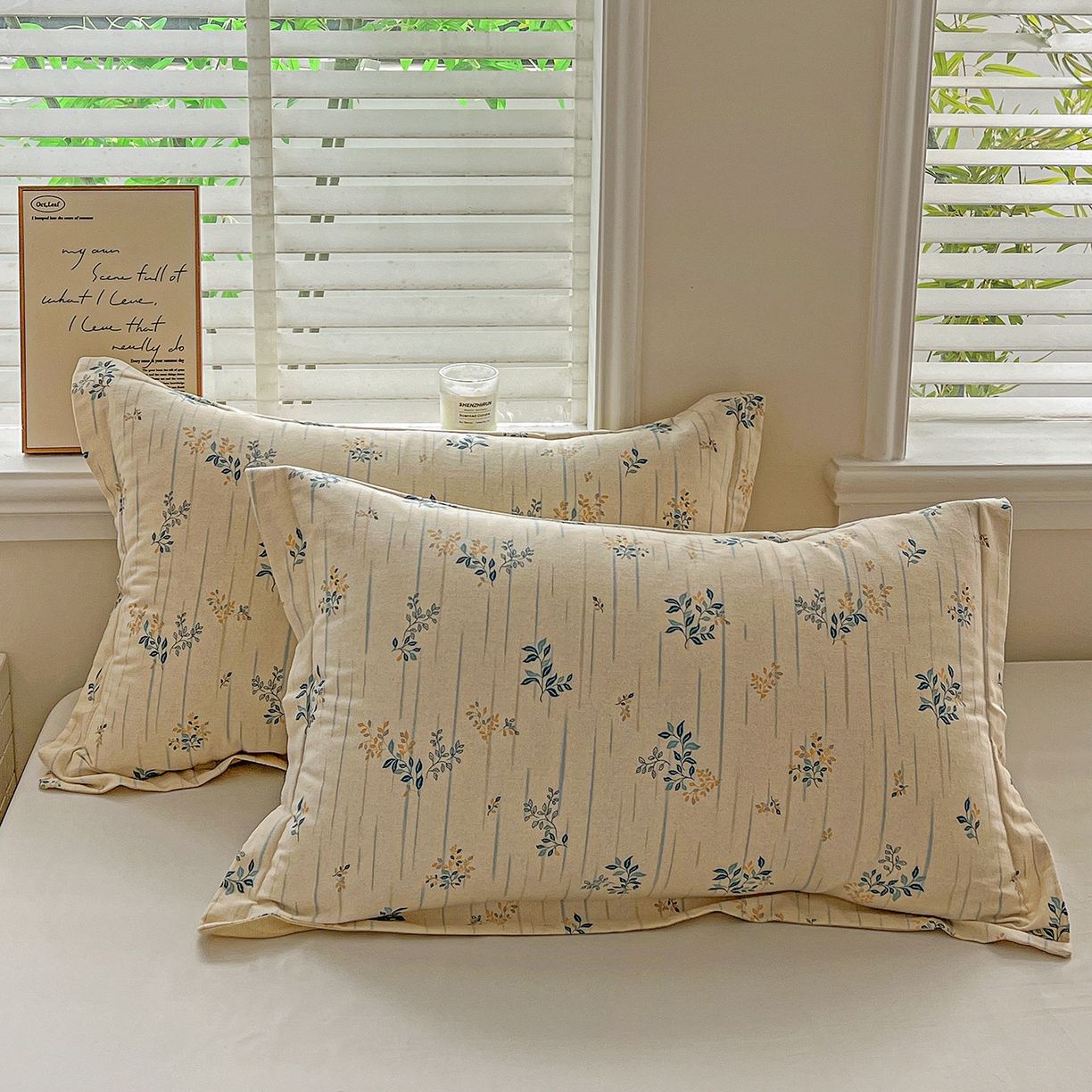 91家纺网 家纺一手货源 找家纺 （总）依庭 2025新款高克重全棉纯棉磨毛印花单枕套