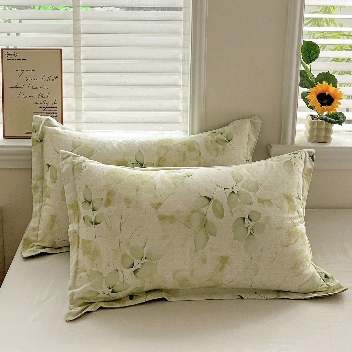 91家纺网 家纺一手货源 找家纺 （总）依庭 2025新款高克重全棉纯棉磨毛印花单枕套