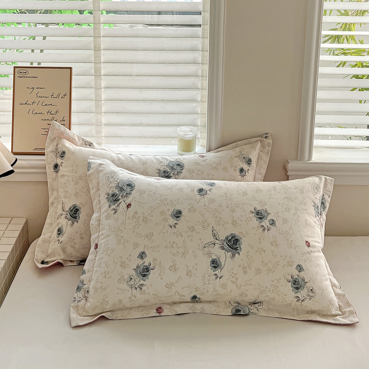 91家纺网 家纺一手货源 找家纺 （总）依庭 2025新款高克重全棉纯棉磨毛印花单枕套