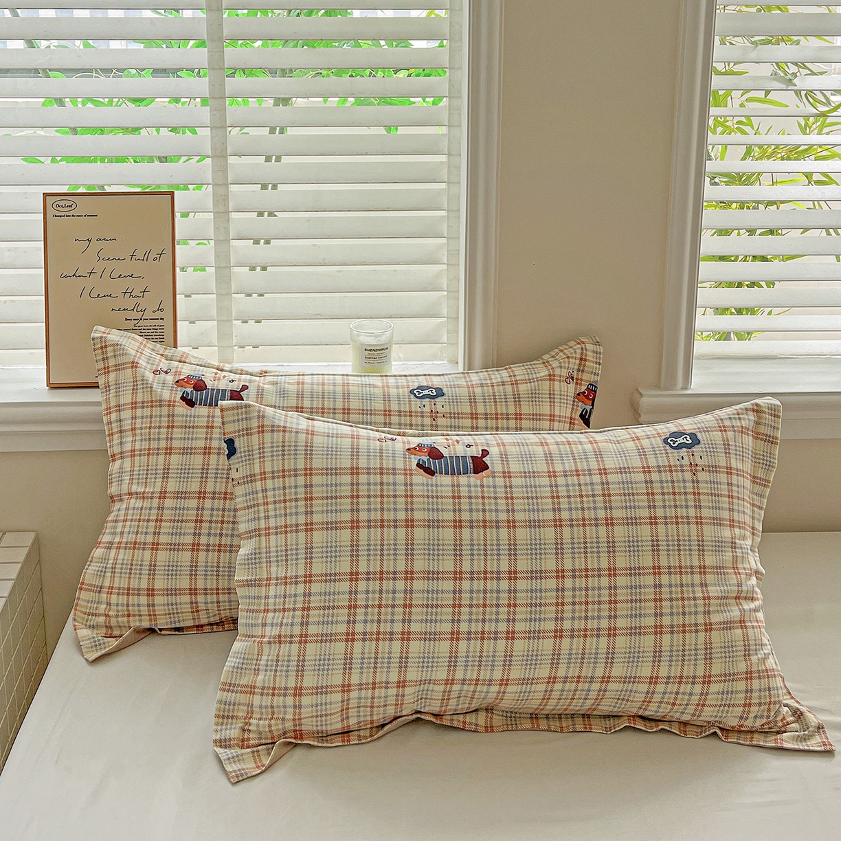 91家纺网 家纺一手货源 找家纺 （总）依庭 2025新款高克重全棉纯棉磨毛印花单枕套