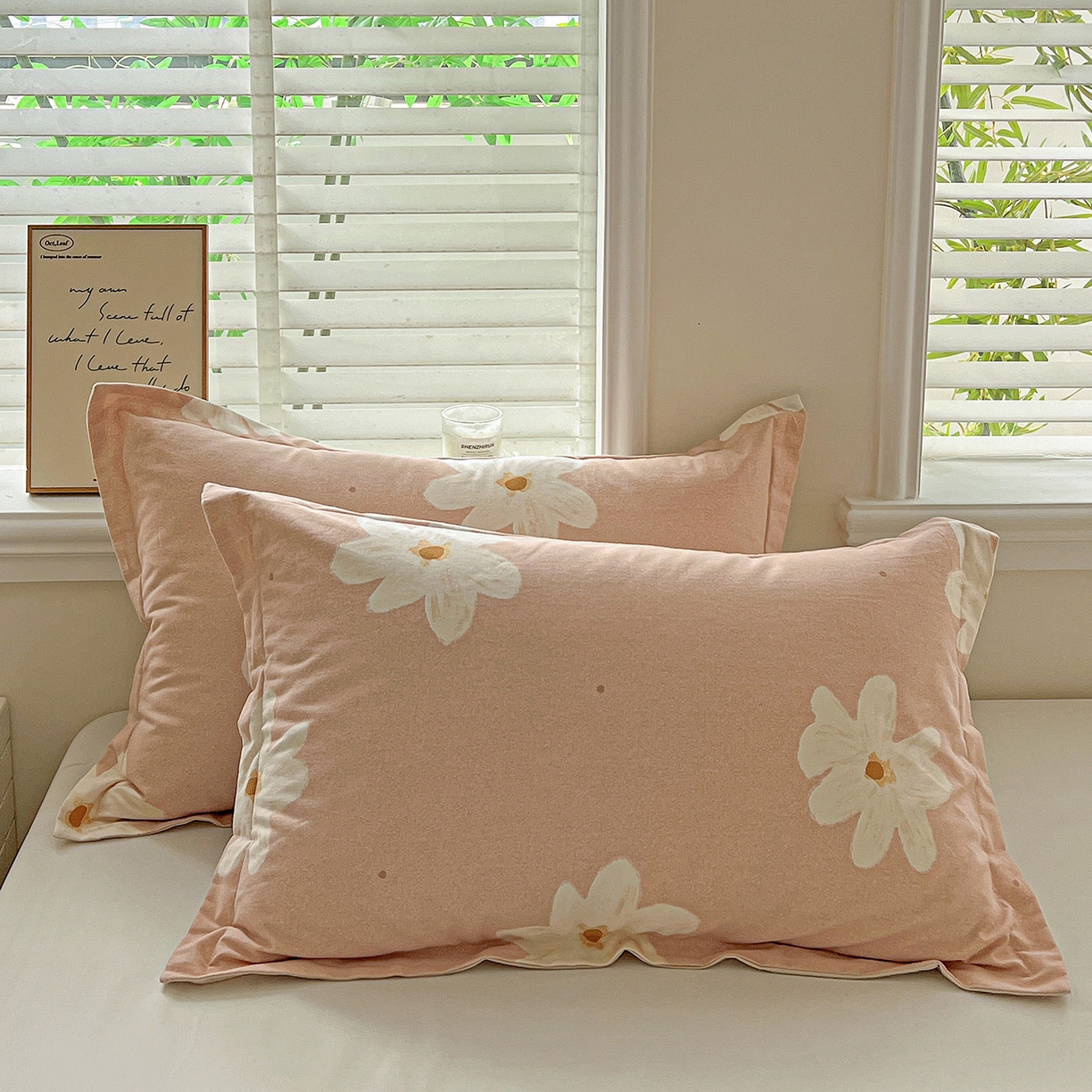 91家纺网 家纺一手货源 找家纺 （总）依庭 2025新款高克重全棉纯棉磨毛印花单枕套