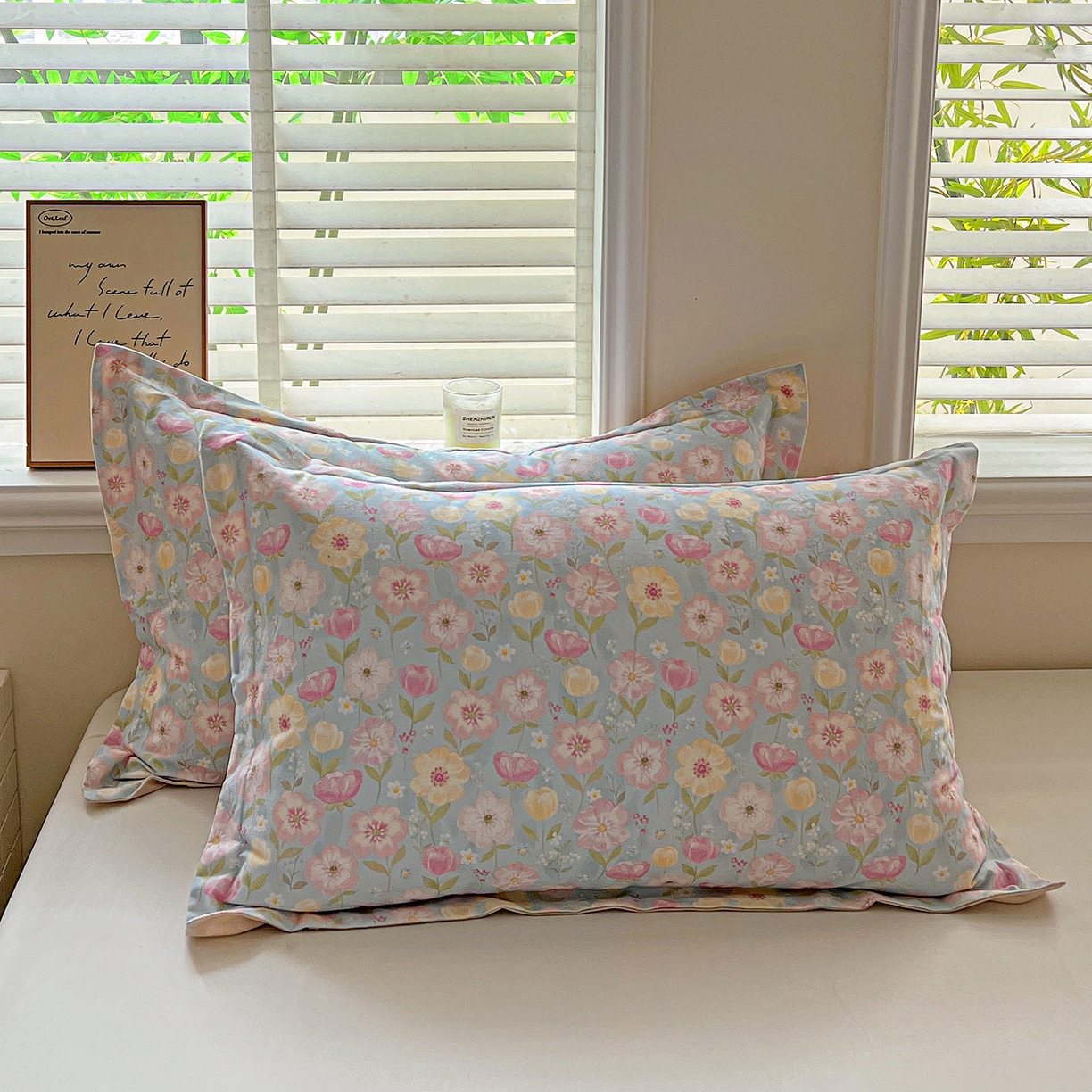 91家纺网 家纺一手货源 找家纺 （总）依庭 2025新款高克重全棉纯棉磨毛印花单枕套