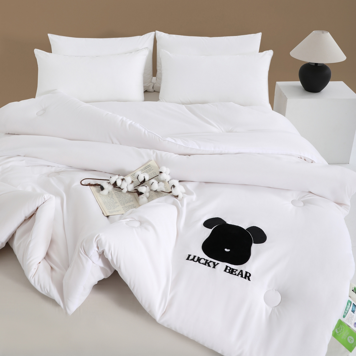 91家纺网 家纺一手货源 找家纺 （总）瑶瑶家居 2025年新款黑熊被被子被芯 礼品定制款