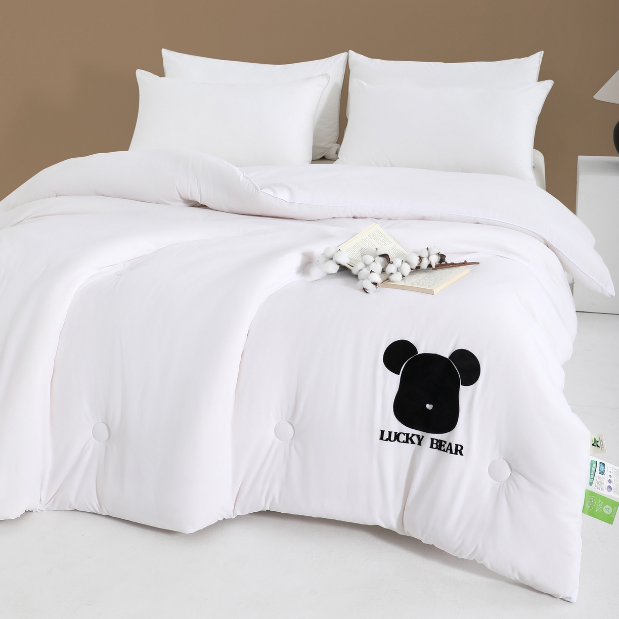 91家纺网 家纺一手货源 找家纺 （总）瑶瑶家居 2025年新款黑熊被被子被芯 礼品定制款