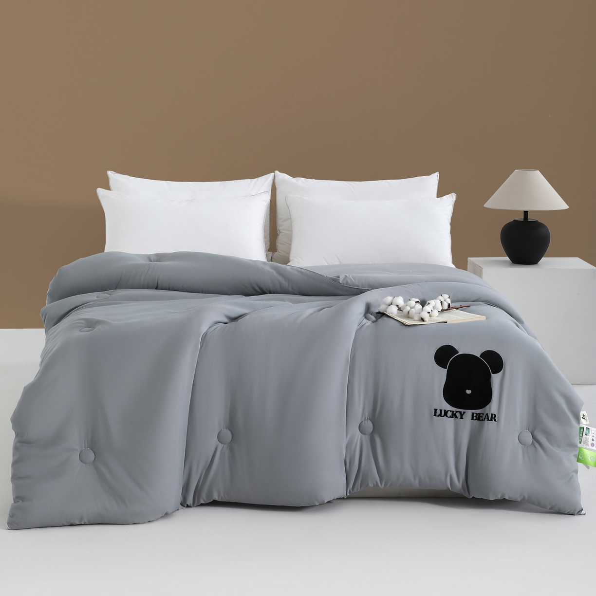 91家纺网 家纺一手货源 找家纺 （总）瑶瑶家居 2025年新款黑熊被被子被芯 礼品定制款