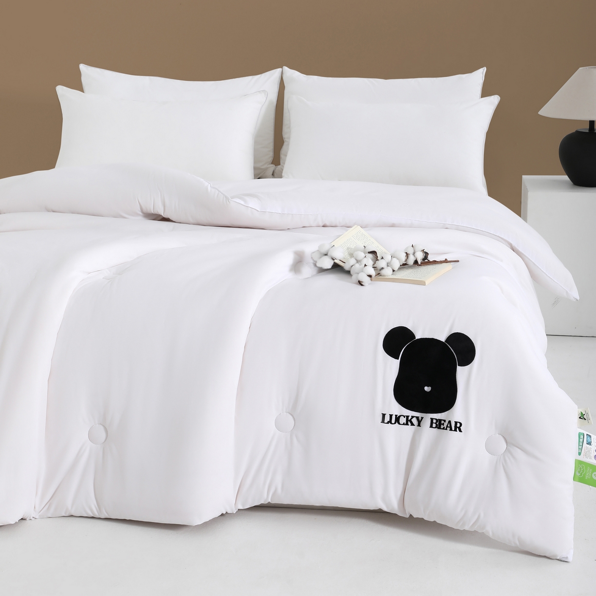 91家纺网 家纺一手货源 找家纺 （总）瑶瑶家居 2025年新款黑熊被被子被芯 礼品定制款