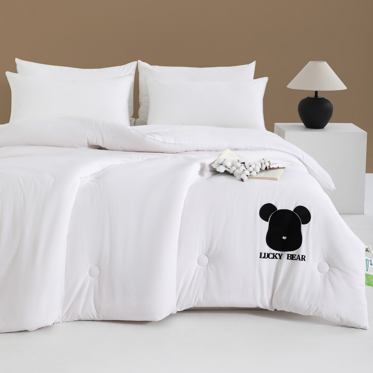 91家纺网 家纺一手货源 找家纺 （总）瑶瑶家居 2025年新款黑熊被被子被芯 礼品定制款