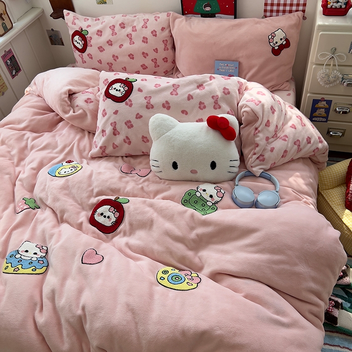 91家纺网 家纺一手货源 找家纺 （总）原素 2025秋冬加厚牛奶绒毛巾绣四件套