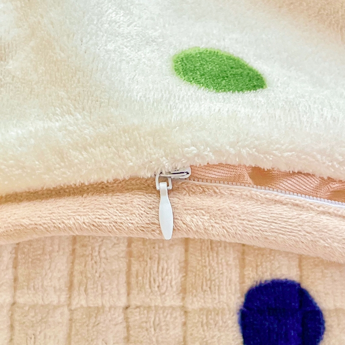 91家纺网 家纺一手货源 找家纺 尚美家纺 2025冬季新品豆豆绒高克重床盖被套四件套 米彩色小波点