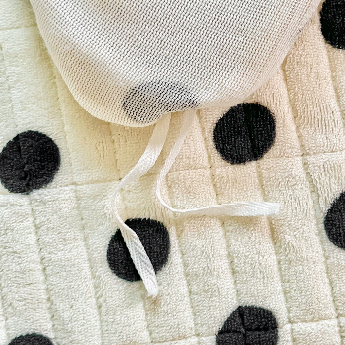 91家纺网 家纺一手货源 找家纺 尚美家纺 2025冬季新品豆豆绒高克重床盖被套四件套 小波点米色