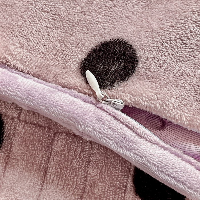 91家纺网 家纺一手货源 找家纺 尚美家纺 2025冬季新品豆豆绒高克重床盖被套四件套 小波点肉色