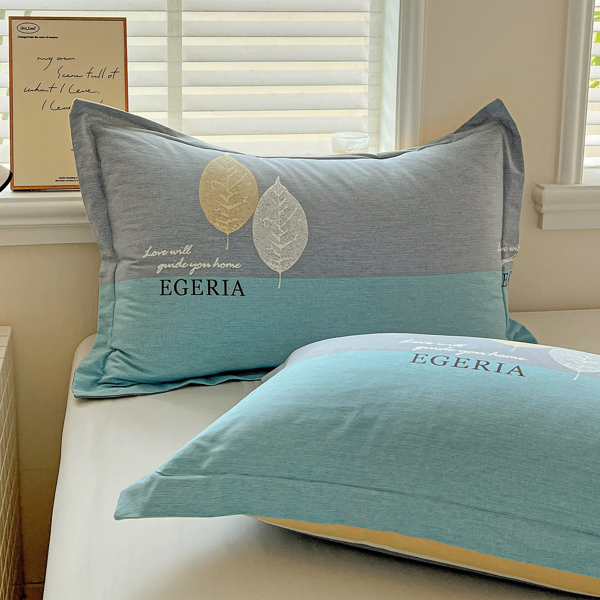 91家纺网 家纺一手货源 找家纺 依庭 2025新款高克重全棉纯棉磨毛印花单枕套 尼彩