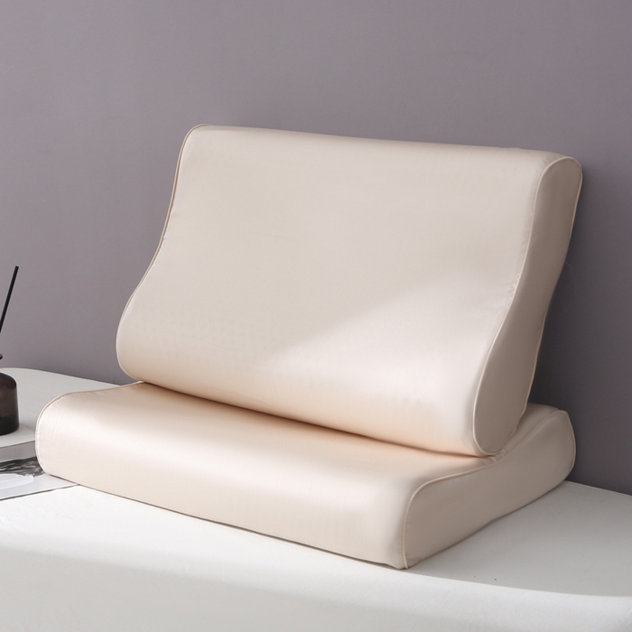 91家纺网 家纺一手货源 找家纺 凯森家纺 兰精天丝乳胶枕套记忆枕枕芯套一对30x50cm儿童35x55cm夏季冰丝蚕丝40x60记忆枕专用 100%莱赛尔天丝-珍珠白