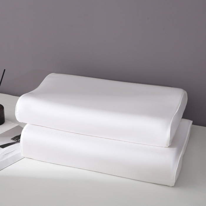 91家纺网 家纺一手货源 找家纺 凯森家纺 兰精天丝乳胶枕套记忆枕枕芯套一对30x50cm儿童35x55cm夏季冰丝蚕丝40x60记忆枕专用 100%莱赛尔天丝-奶油白