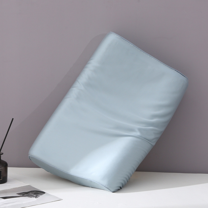 91家纺网 家纺一手货源 找家纺 凯森家纺 兰精天丝乳胶枕套记忆枕枕芯套一对30x50cm儿童35x55cm夏季冰丝蚕丝40x60记忆枕专用 100%莱赛尔天丝-智能蓝