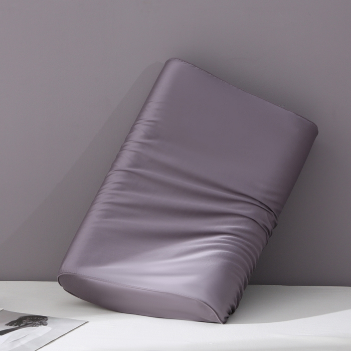 91家纺网 家纺一手货源 找家纺 凯森家纺 兰精天丝乳胶枕套记忆枕枕芯套一对30x50cm儿童35x55cm夏季冰丝蚕丝40x60记忆枕专用 100%莱赛尔天丝-拿铁灰