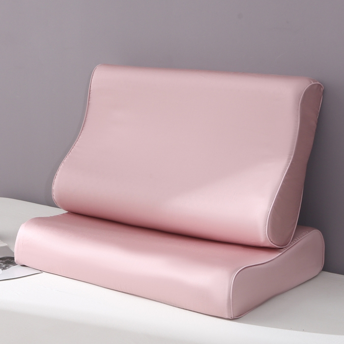 91家纺网 家纺一手货源 找家纺 凯森家纺 兰精天丝乳胶枕套记忆枕枕芯套一对30x50cm儿童35x55cm夏季冰丝蚕丝40x60记忆枕专用 100%莱赛尔天丝-烟熏粉