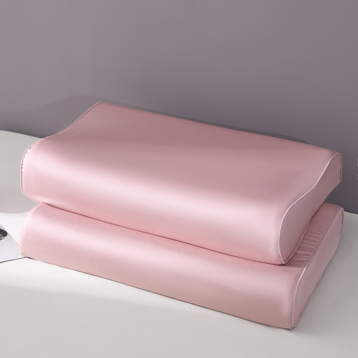 91家纺网 家纺一手货源 找家纺 凯森家纺 兰精天丝乳胶枕套记忆枕枕芯套一对30x50cm儿童35x55cm夏季冰丝蚕丝40x60记忆枕专用 100%莱赛尔天丝-烟熏粉