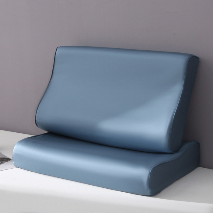 91家纺网 家纺一手货源 找家纺 凯森家纺 兰精天丝乳胶枕套记忆枕枕芯套一对30x50cm儿童35x55cm夏季冰丝蚕丝40x60记忆枕专用 100%莱赛尔天丝-深海蓝