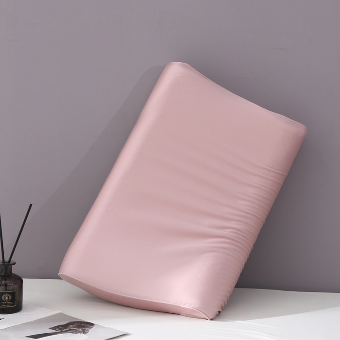 91家纺网 家纺一手货源 找家纺 凯森家纺 兰精天丝乳胶枕套记忆枕枕芯套一对30x50cm儿童35x55cm夏季冰丝蚕丝40x60记忆枕专用 100%莱赛尔天丝-烟熏粉